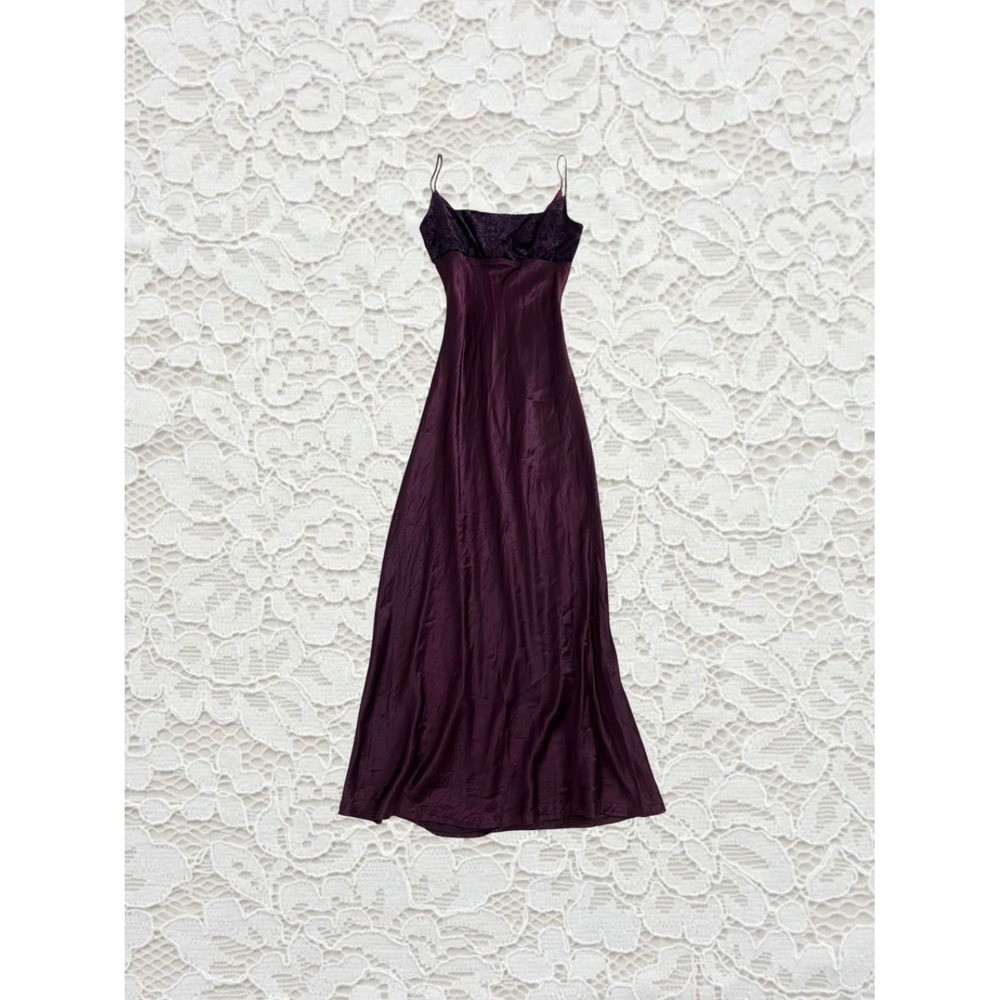 vintage y2k fairy whimsygoth deep purple velvet and satin babydoll evening dress